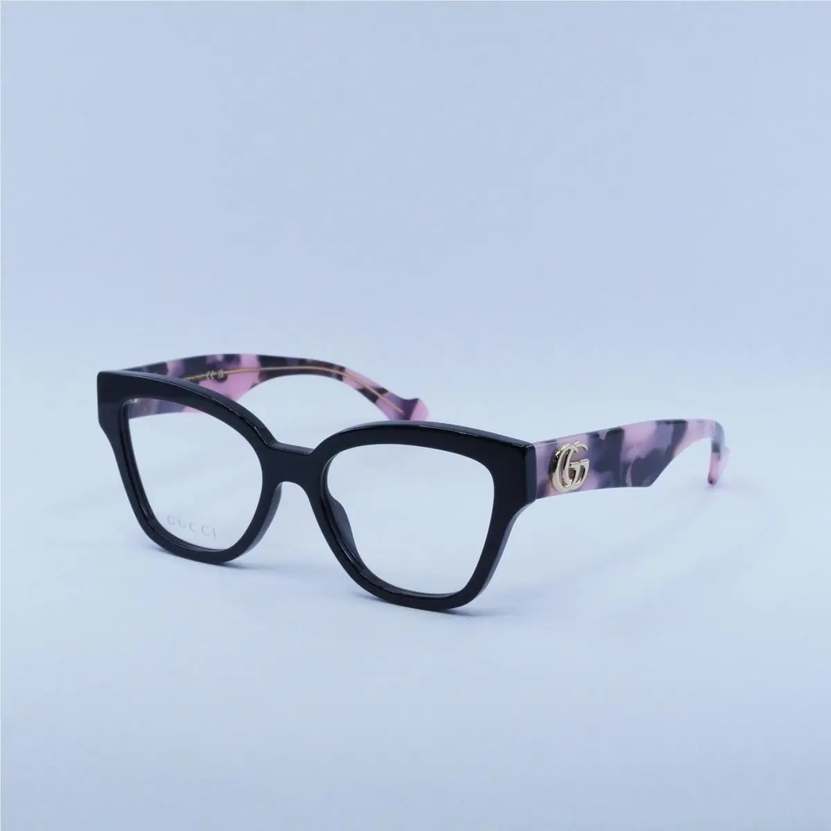 Gucci GG1424O 012 Black with Pink Camouflage Havana 54mm Eyeglasses
