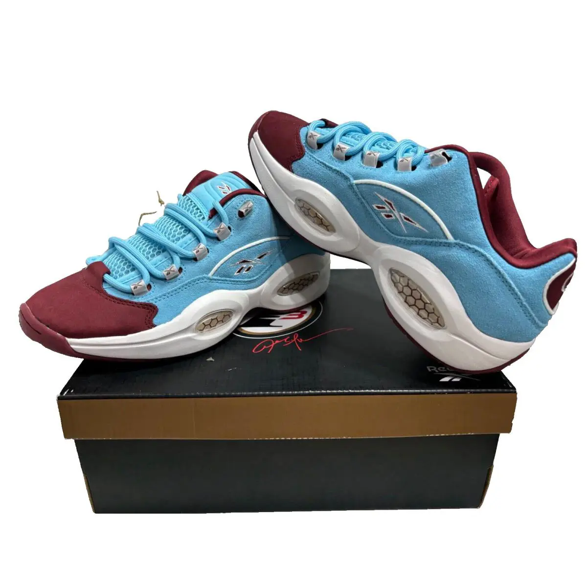 Reebok shoes - Reebok Question Low - Question Low - GZ0990 - DIGITAL BLUE/BURGUNDY/WHITE 1