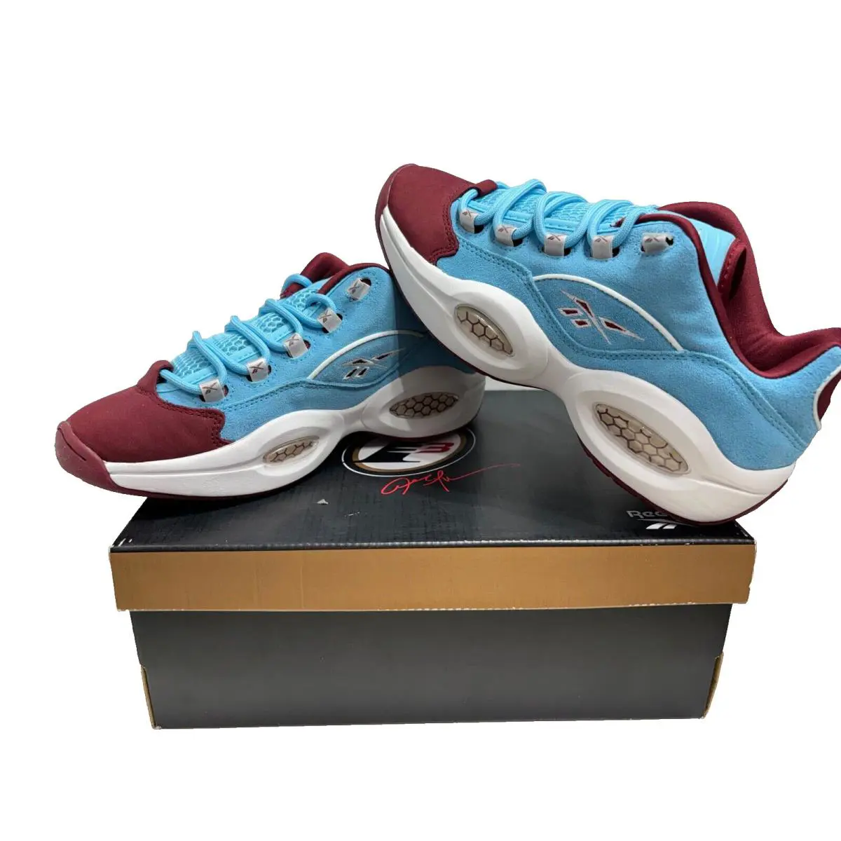 Reebok shoes - Reebok Question Low - Question Low - GZ0990 - DIGITAL BLUE/BURGUNDY/WHITE 2