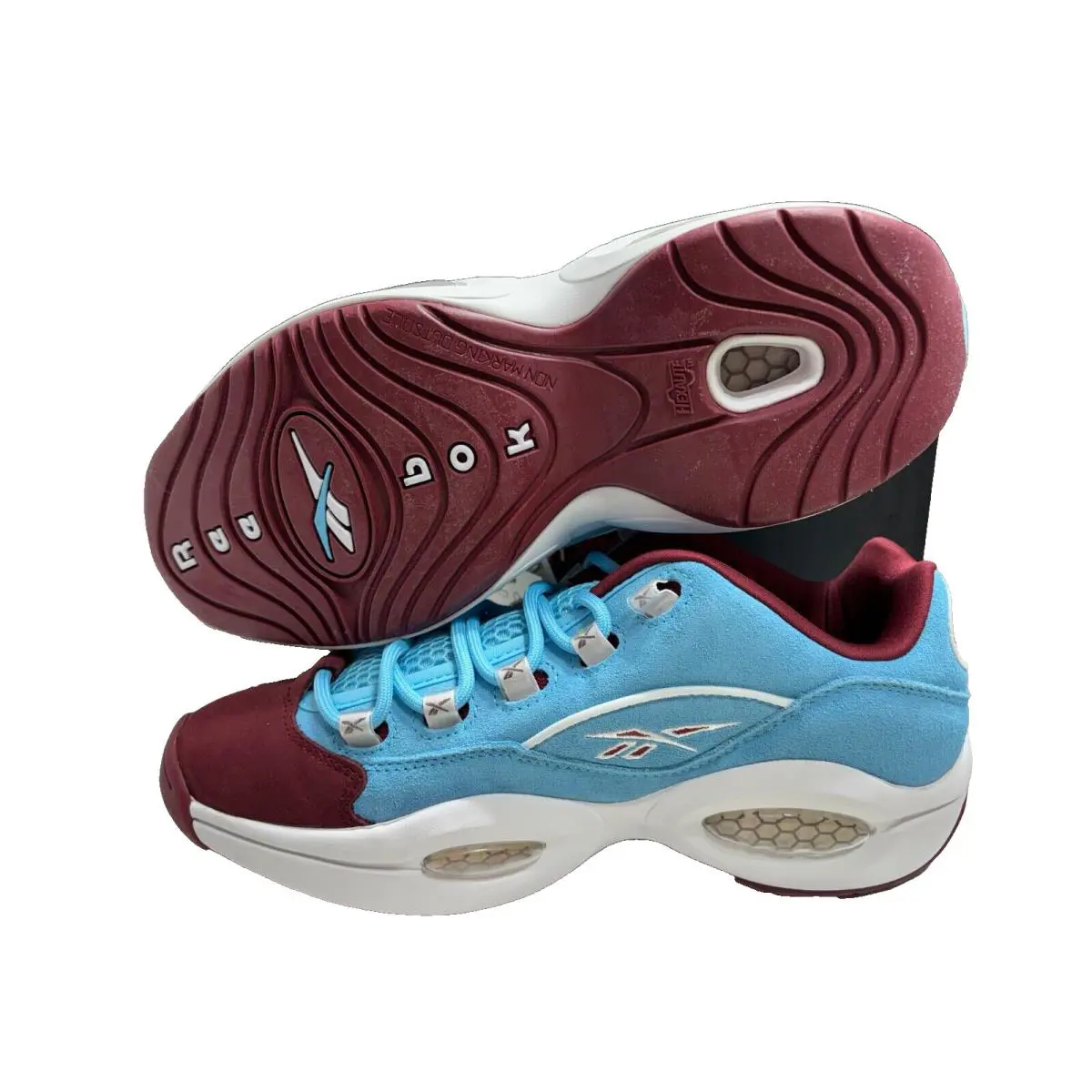 Reebok shoes - Reebok Question Low - Question Low - GZ0990 - DIGITAL BLUE/BURGUNDY/WHITE 3