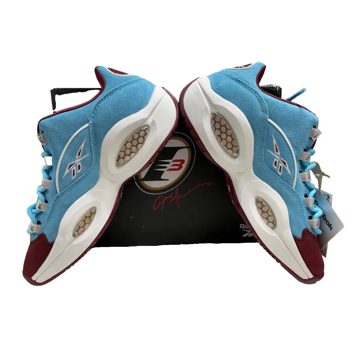 Reebok shoes - Reebok Question Low - Question Low - GZ0990 - DIGITAL BLUE/BURGUNDY/WHITE 4