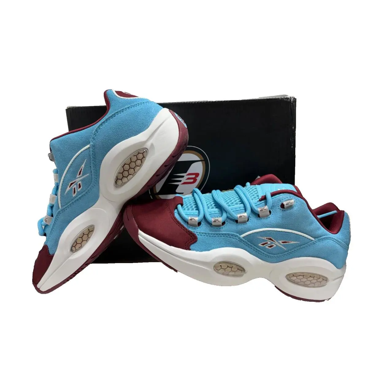 Reebok shoes - Reebok Question Low - Question Low - GZ0990 - DIGITAL BLUE/BURGUNDY/WHITE 5