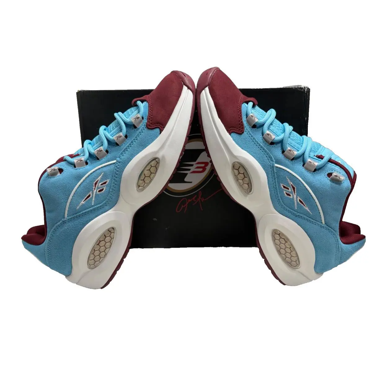 Reebok shoes - Reebok Question Low - Question Low - GZ0990 - DIGITAL BLUE/BURGUNDY/WHITE 6