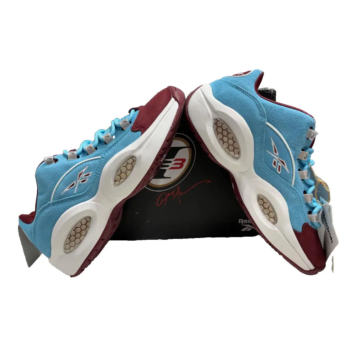 Reebok shoes - Reebok Question Low - Question Low - GZ0990 - DIGITAL BLUE/BURGUNDY/WHITE 7