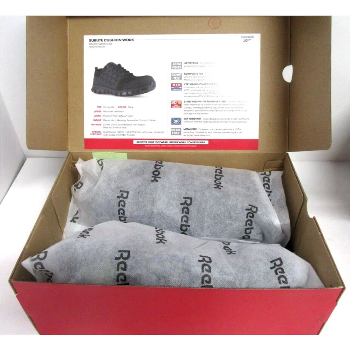 Reebok shoes - Sublite - Sublite - Athletic Work Shoe - Black (UPC: 690774455535) 14