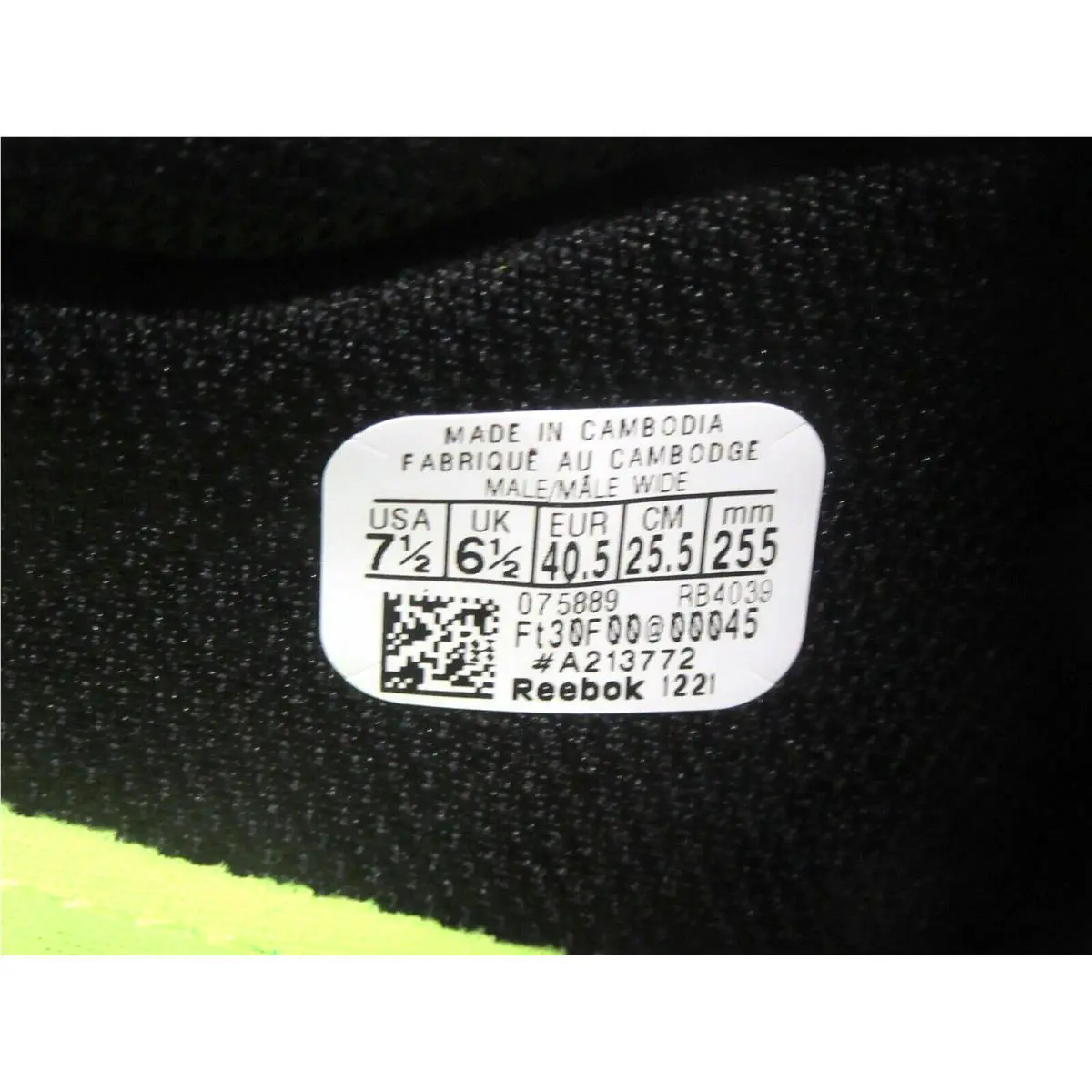 Reebok shoes - Sublite - Sublite - Athletic Work Shoe - Black (UPC: 690774455535) 7