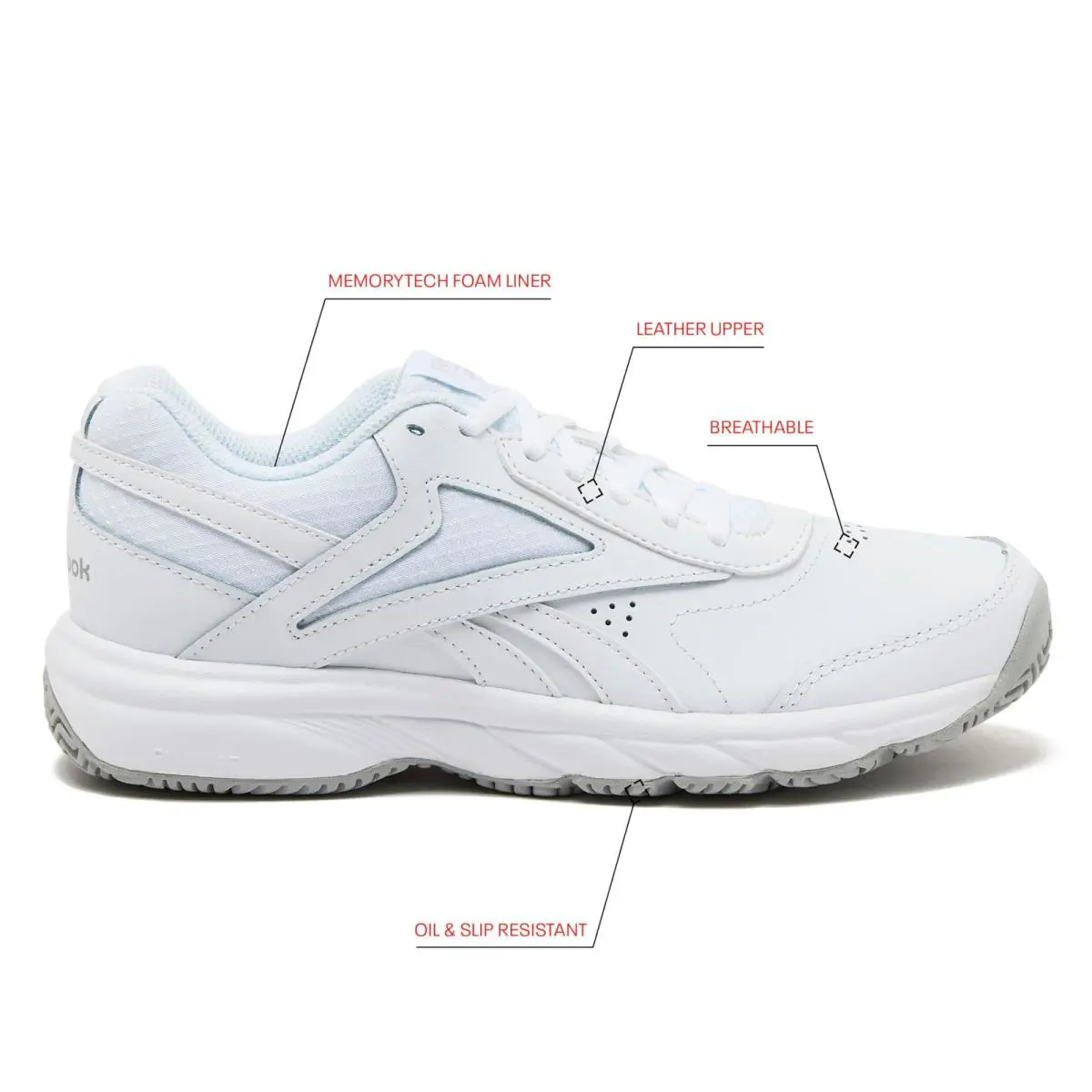 Reebok shoes - JAH01 - JAH01-whi-10 US - Cold Grey/White (UPC: 193105852114) 0