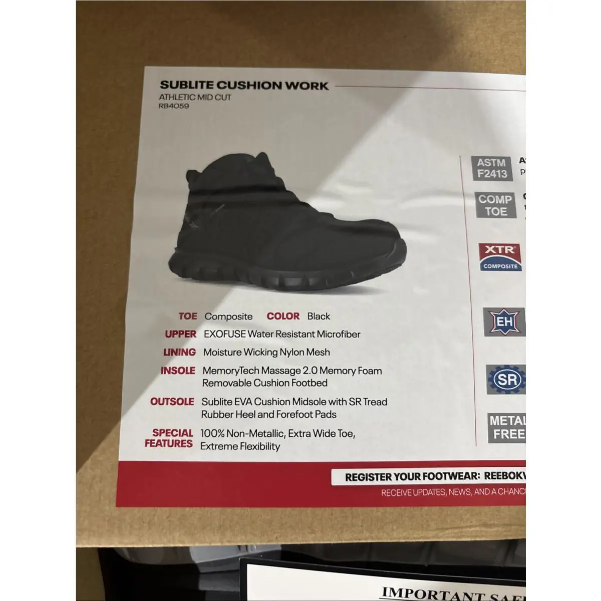 Reebok shoes - Reebok Work - Work - Black 1