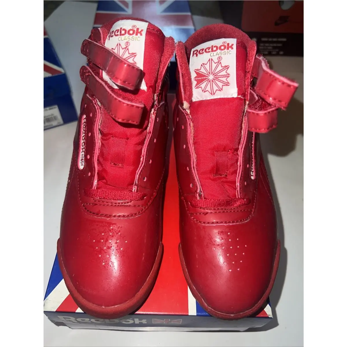 Reebok shoes - Reebok Freestyle Hi Pantent 72 - Red (UPC: 191529267804) 2