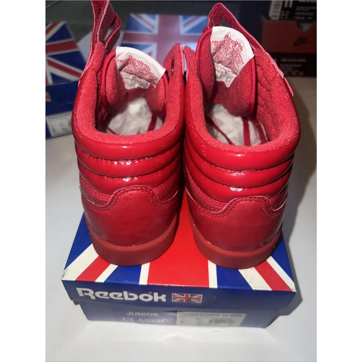 Reebok shoes - Reebok Freestyle Hi Pantent 72 - Red (UPC: 191529267804) 3