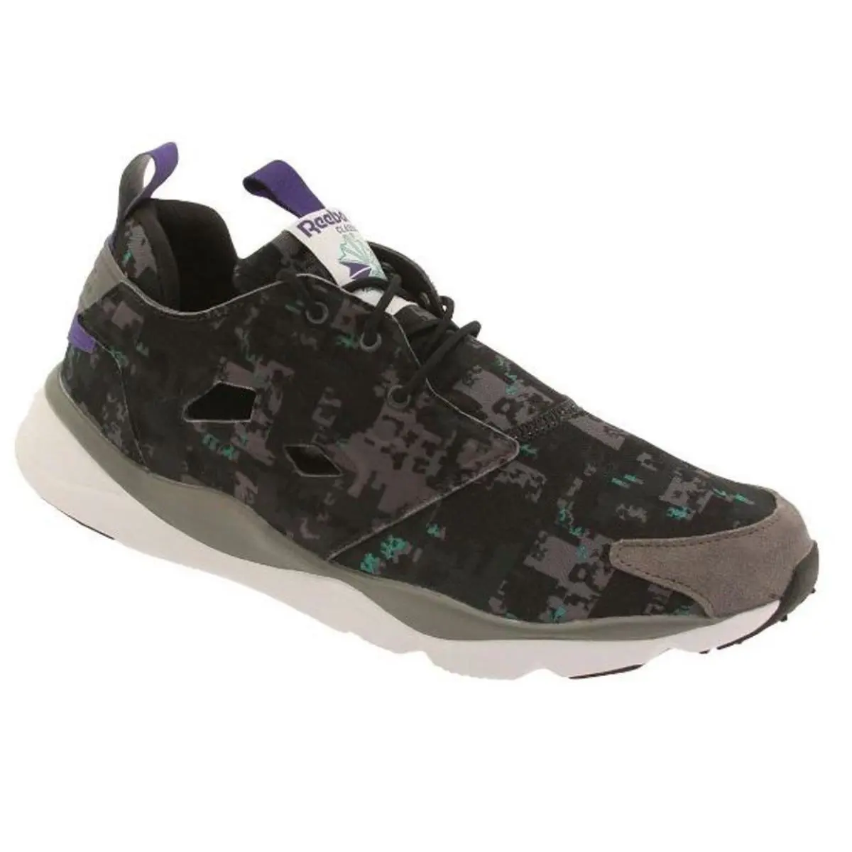 Reebok shoes - RBV72363-9.0 - V72363 - Shark/Gravel/Black/Green (UPC: 889133567587) 1