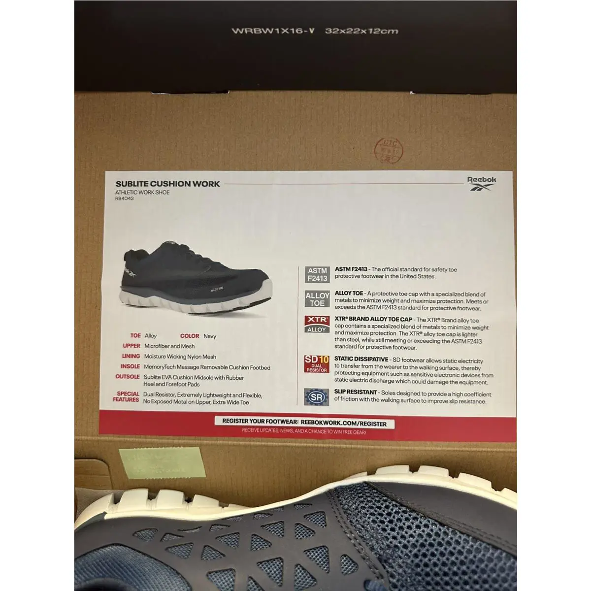 Reebok shoes - SUBLITE CUSHION WORK - SUBLITE CUSHION WORK - RB4043 - Navy 6