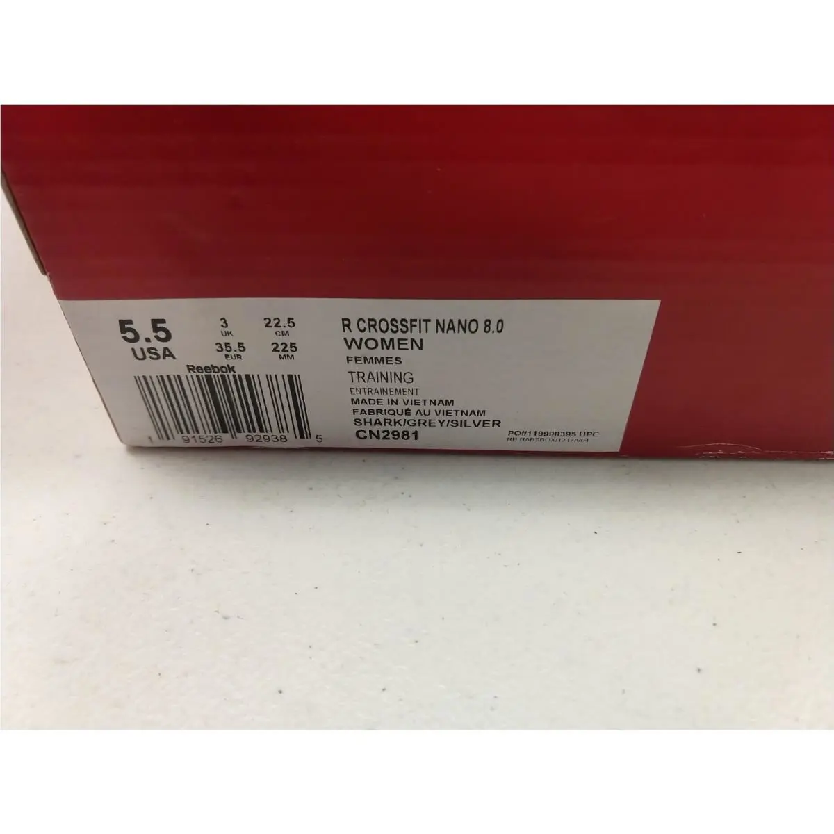Reebok shoes - CrossFit Nano 8.0 - CrossFit Nano - CN2981 - Shark/Grey/Silver (UPC: 191526929385) 11