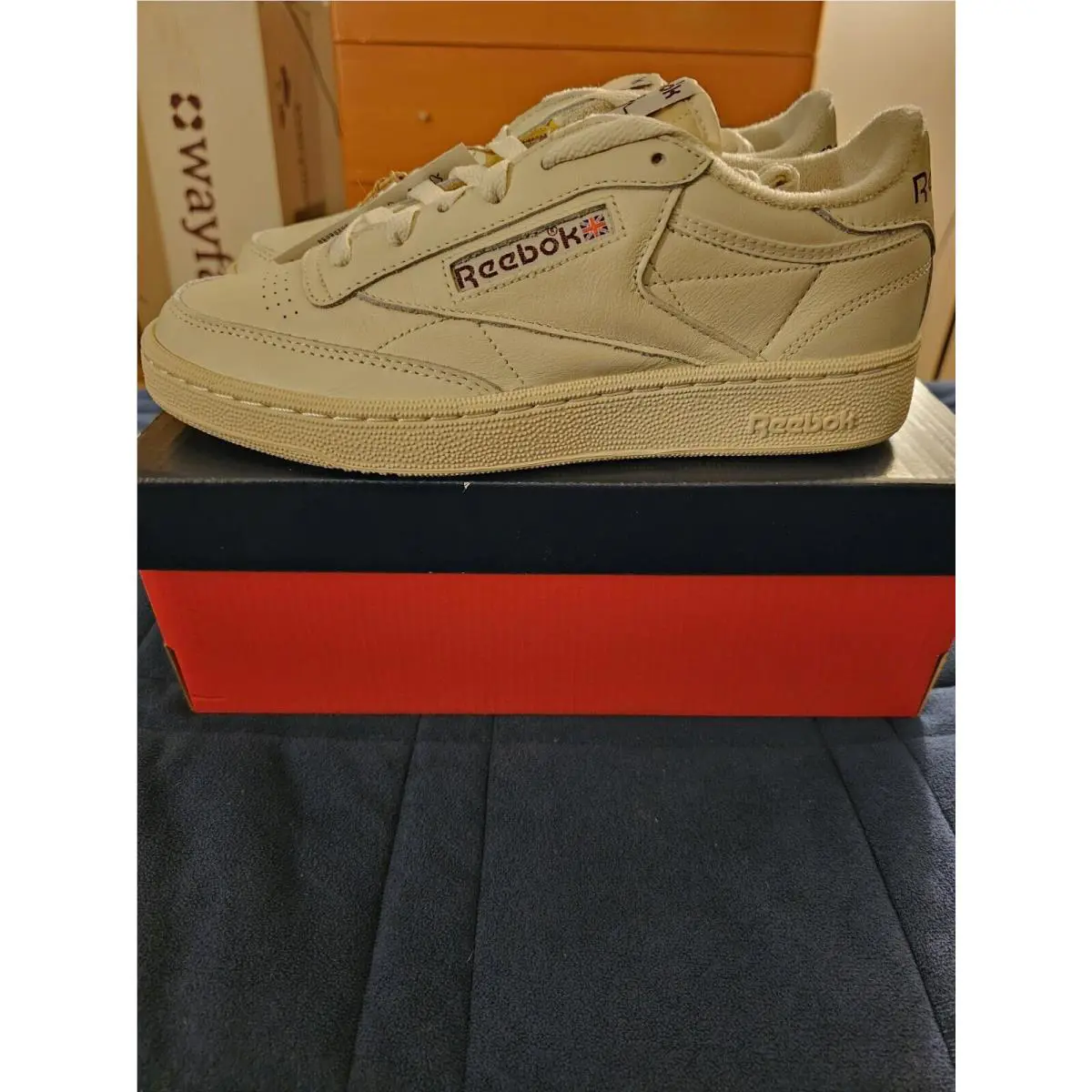 Reebok shoes - REEBOK CLUB C 85` - CLUB - GX3681 - Chalk/Alabaster/Maroon 7