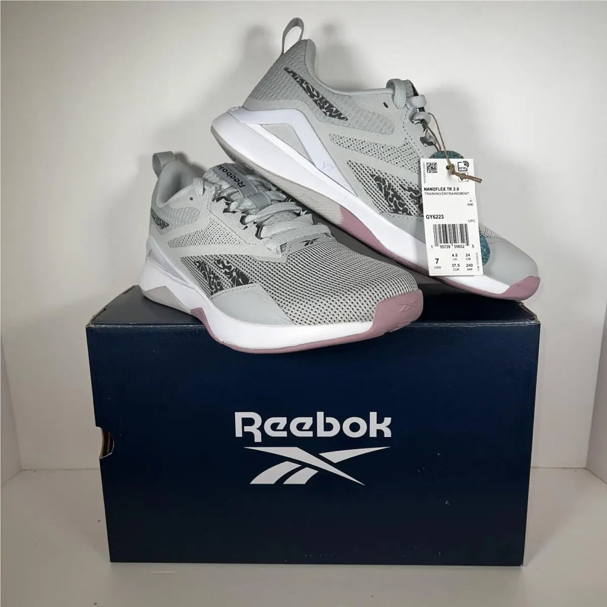 Reebok Nanoflex TR 2.0 Size 7 Womens Multicolor Sneakers