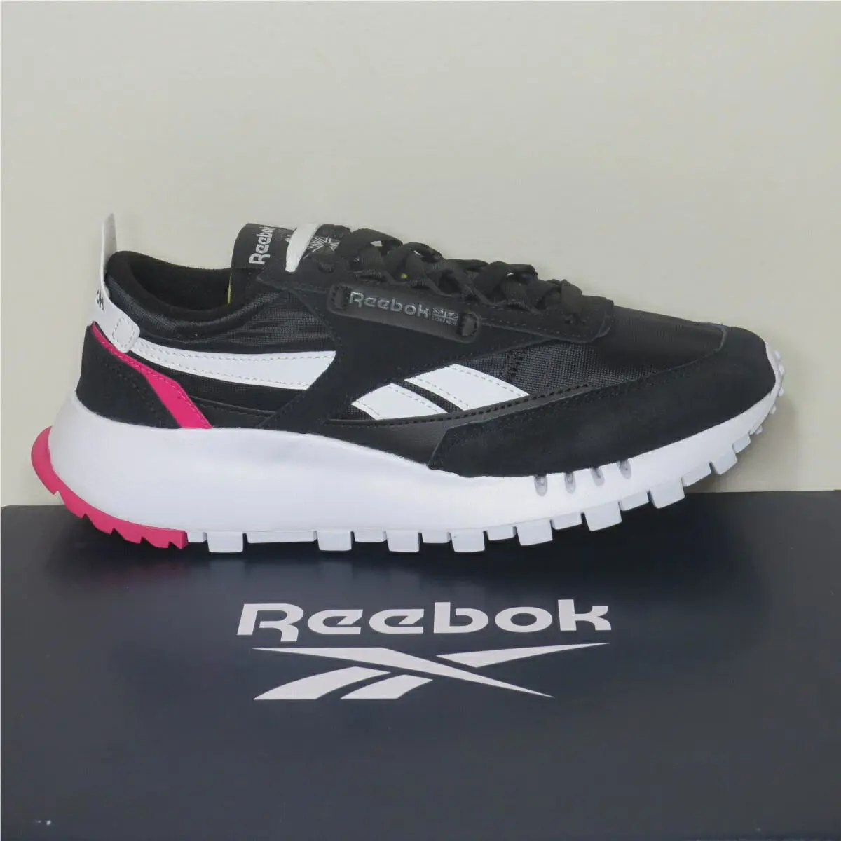 Reebok shoes - Reebok Classic Leather Legacy Black Pursuit Pink - GZ7396 - Black (UPC: 194820979551) 9
