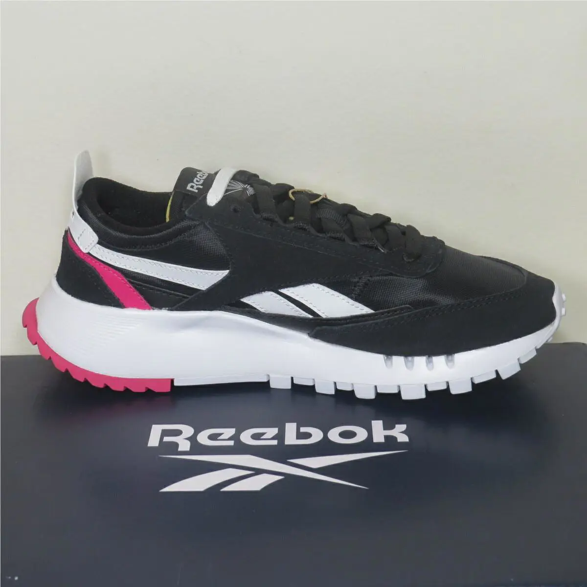 Reebok shoes - Reebok Classic Leather Legacy Black Pursuit Pink - GZ7396 - Black (UPC: 194820979551) 7