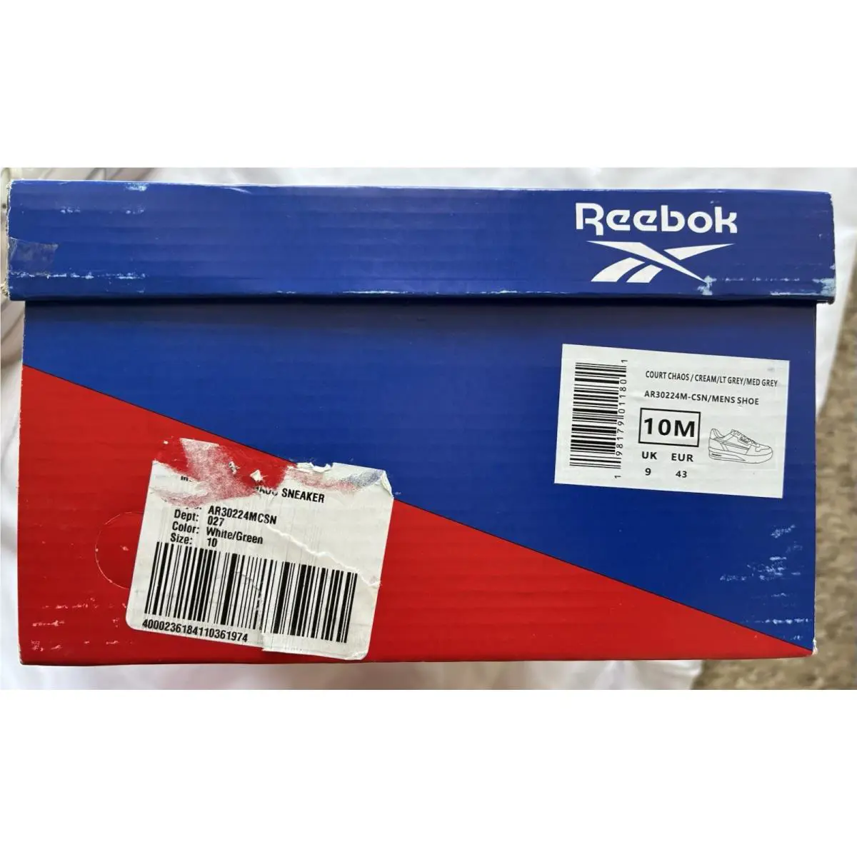 Reebok shoes - Reebok Court Chaos - Court Chaos - AR30224M - CREAM/LT GREY/MED GREY (UPC: 0198179011801) 4