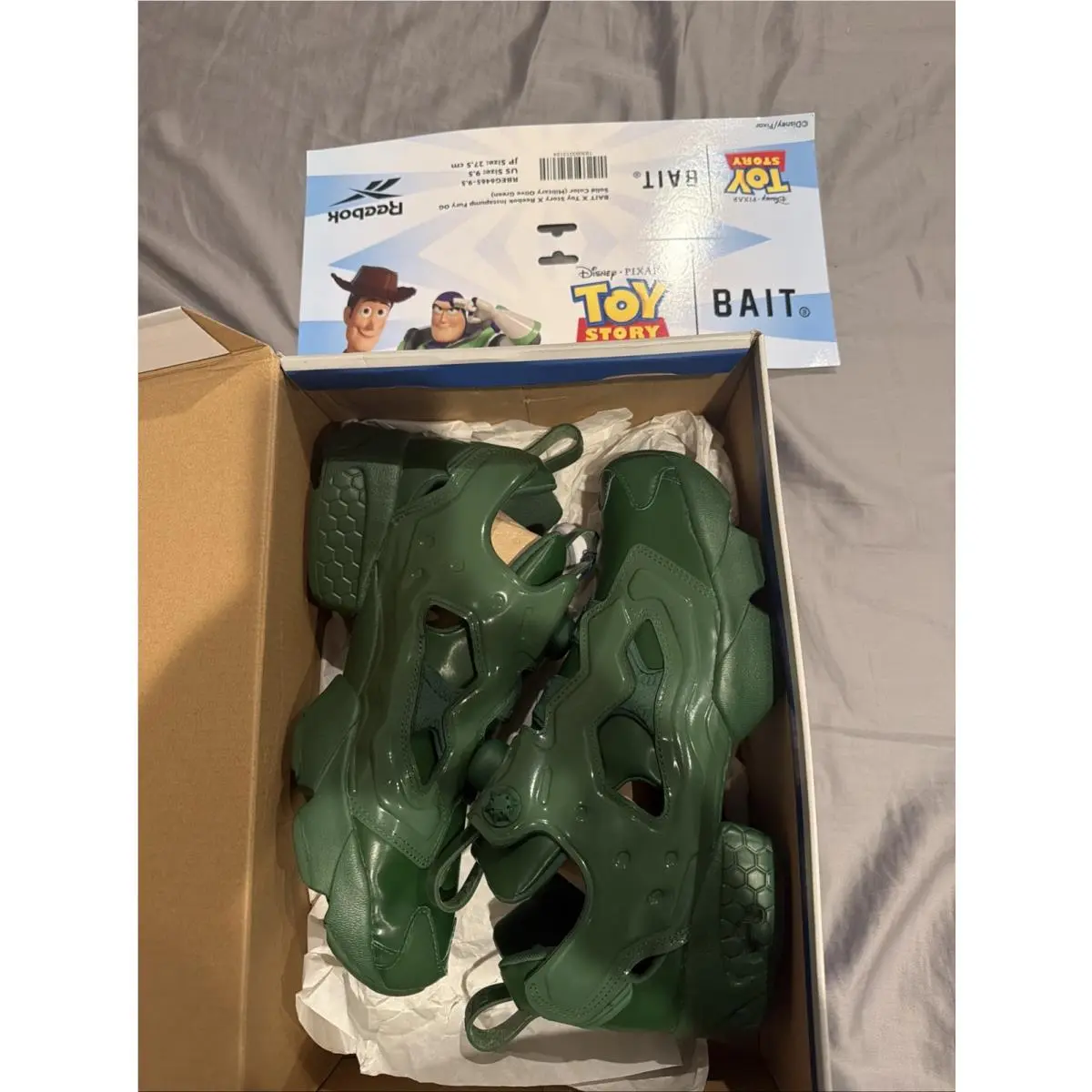 Size 9.5 Reebok Instapump Fury Og Toy Story Army Men Deadstock