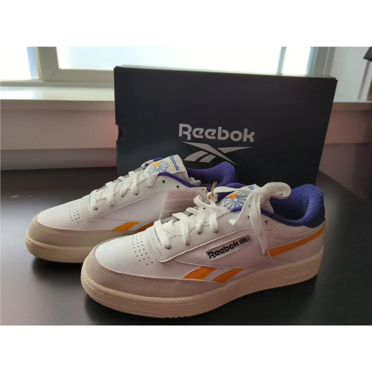 Reebok - Club C Revenge GX0386- Lakers Gold Purple White Mens Shoes - SZ 8.5