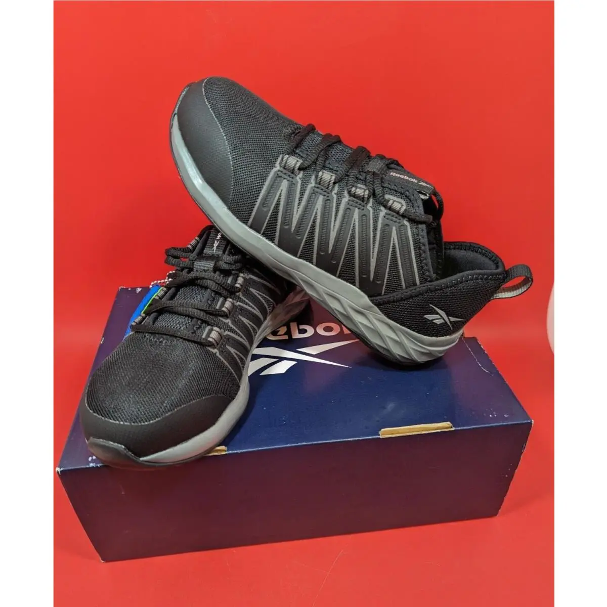 Reebok Womens Black/gry Astroride Work Safety Shoes Size 7W RB2211/ RB211