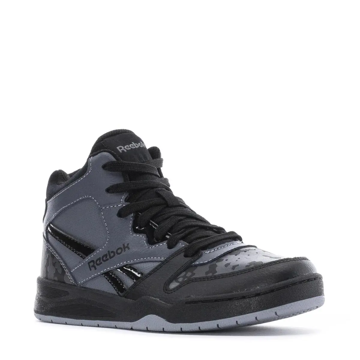 Reebok BB4500 Court Mid Lace Sneaker Men Shoes Grey/black/camouflage Size 6 - GREY/BLACK/CAMOUFLAGE - 100033478