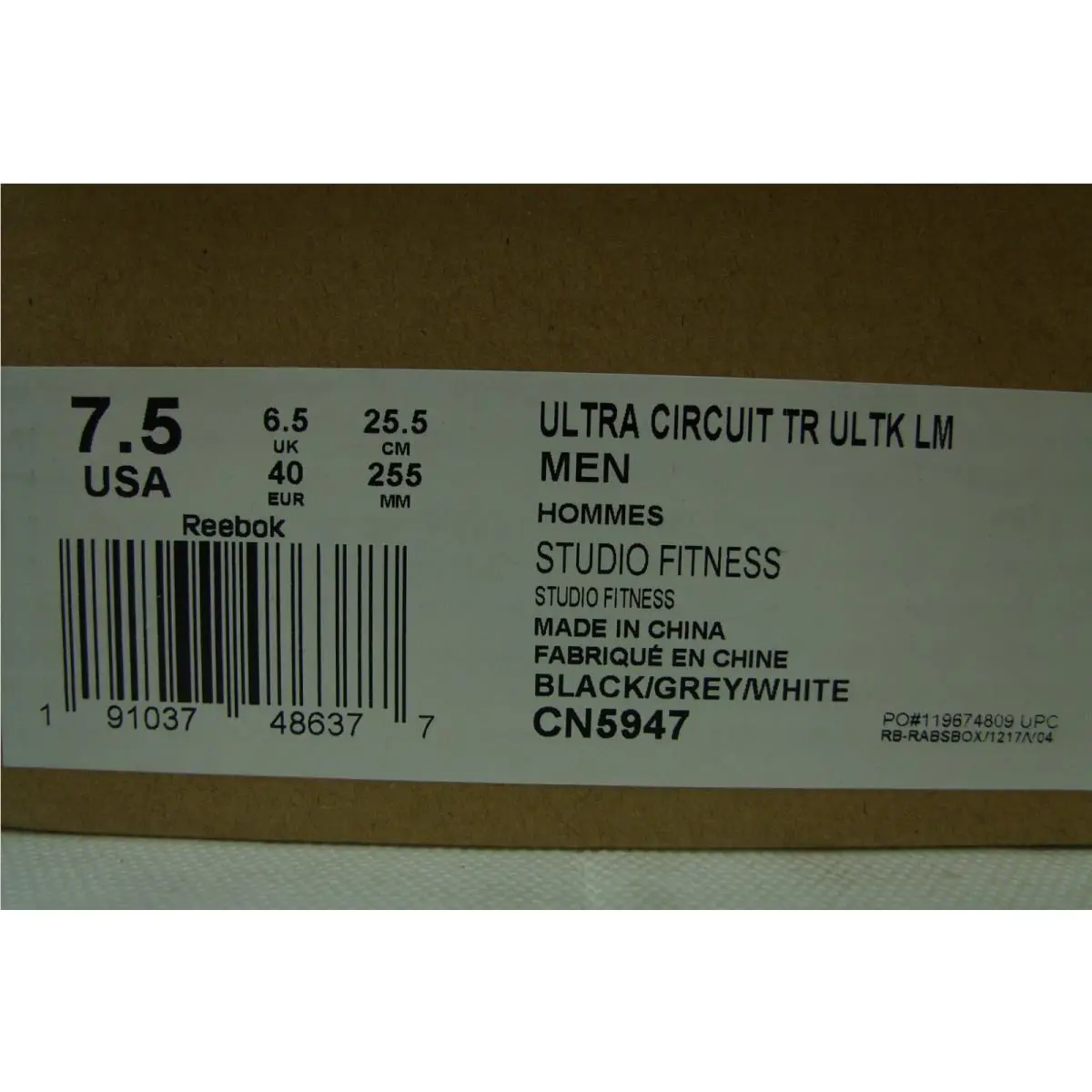 Reebok shoes - Reebok Ultra Circuit TR Ultraknit - CN5947 - Black, Grey, White (UPC: 191037486377) 11