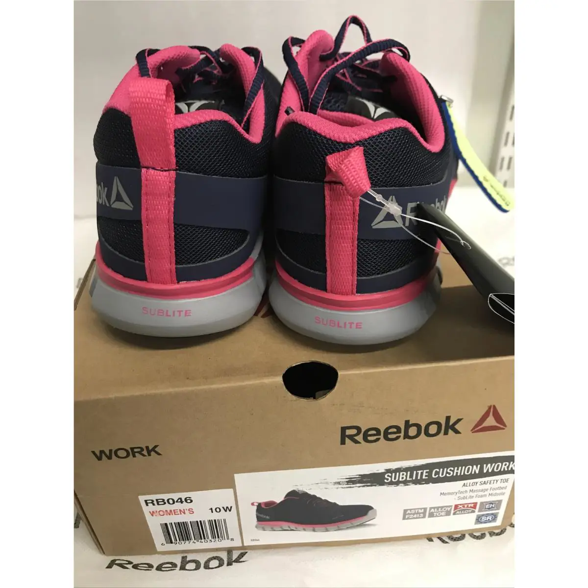 Reebok shoes - Alloy Toe - Alloy Toe - ASTM F2413-11 - Blue And Pink 7