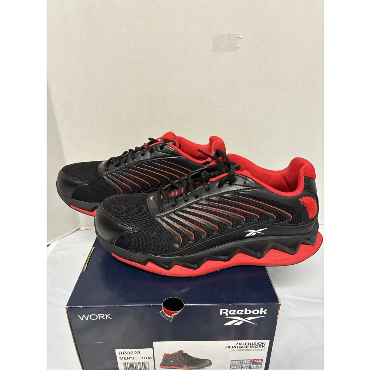 Reebok shoes - Zig Elusion Heritage Work - Zig Elusion Heritage Work - RB3223 - Black and Red 2