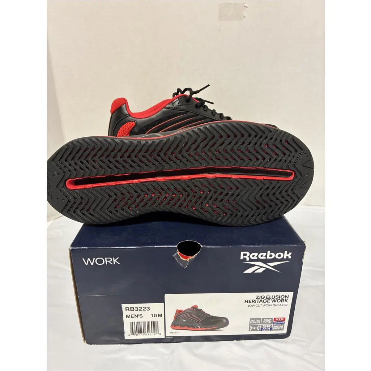 Reebok shoes - Zig Elusion Heritage Work - Zig Elusion Heritage Work - RB3223 - Black and Red 7