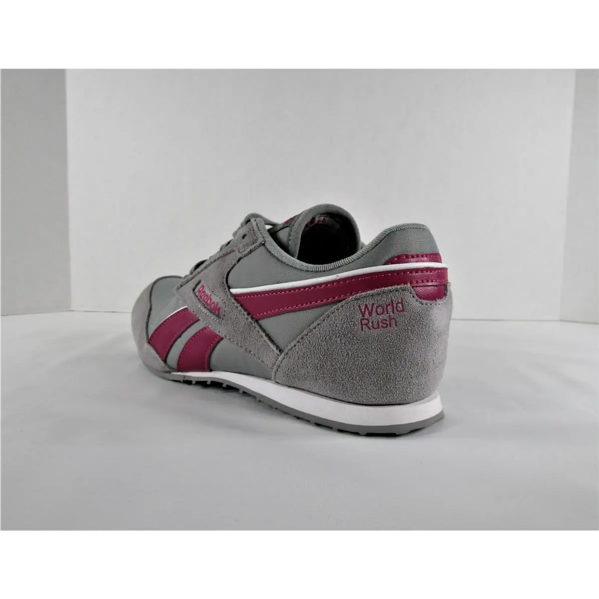 Reebok shoes - Reebok World Rush Classic J88856 - J88856 - Gray / Pink / White, Manufacturer: Flat Gray / C Pink / White (UPC: 886051030445) 6