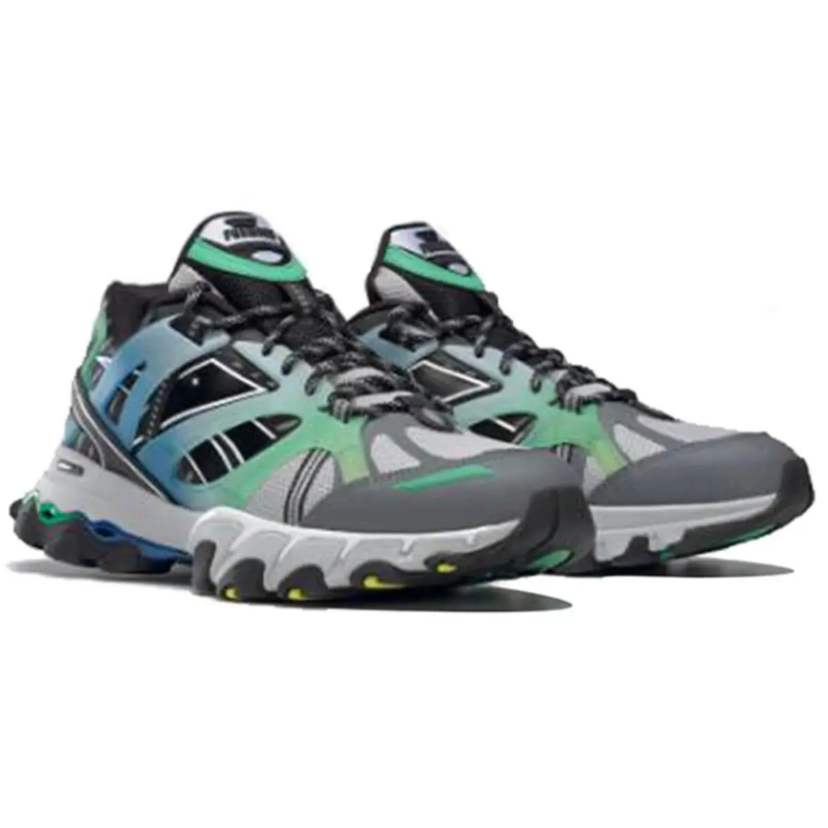 Sz 9 - Reebok Dmx Trail Shadow `gradient Pack - Bottle Green`
