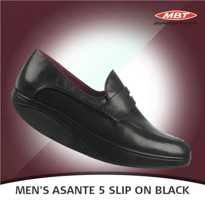 Mbt Men`s Loafer Asante 7 Vinci Loafer Level 3 Rocker 7 Colors Black-Asante 5S by MBT