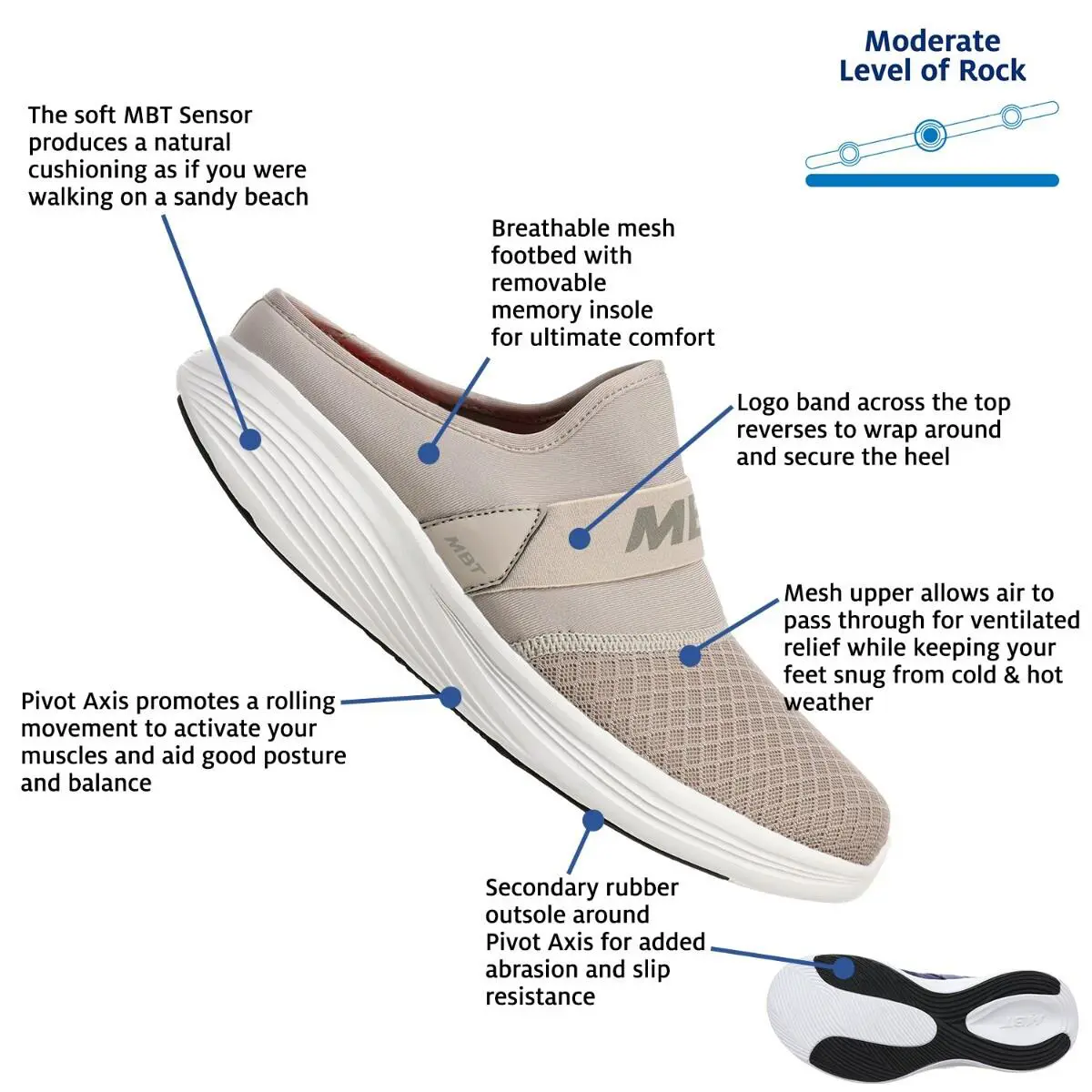 Mbt Women Taka Clog Sporty Walker Slip-on/house Slipper Soft 5 Colors - Taupe