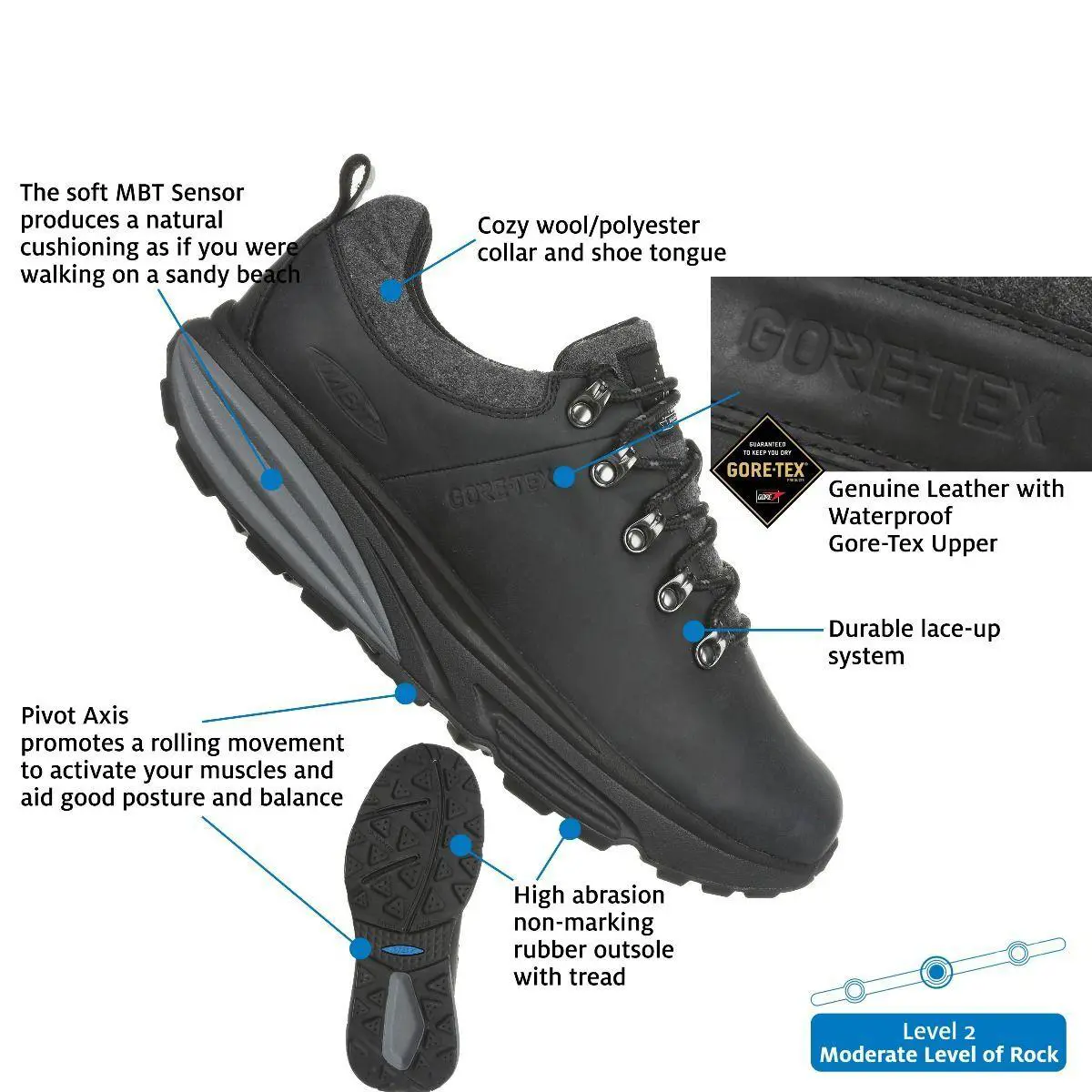 MBT shoes - Gore-Tex MBT MT ALPINE - ALPINE - BLACK-GORE-TEX 0