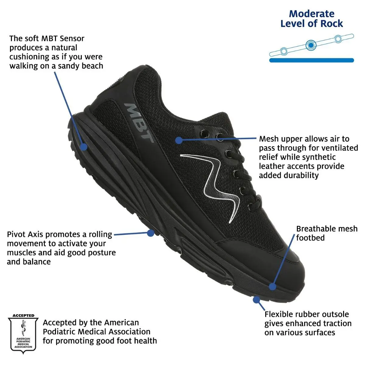 MBT shoes - MBT Sport 1 - Sport - 702839-16Y 702839-03Y - BLACK-702839-03Y 0