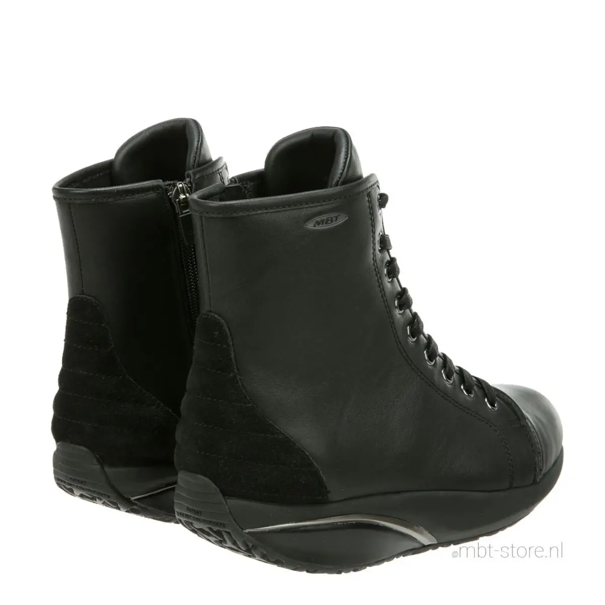 MBT shoes - Monya LACE BOOT - Monya LACE BOOT - BLACK Leather / Suede 7