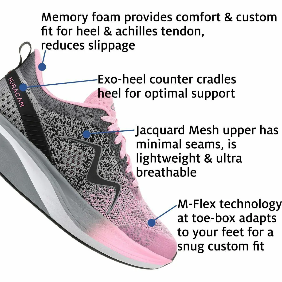 MBT shoes - MBT Huracan-3000 - huracan 3000 - Grey/Pink 9
