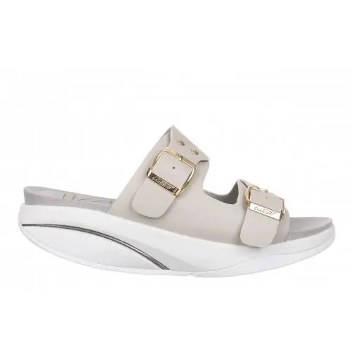 Mbt Liki Women`s Slide Sandal Level 3 Rocker Nappa Leather 3 Colors Taupe Nappa Leather