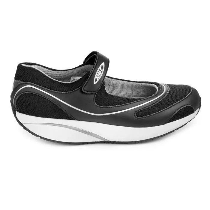 Mbt Women`s Baridi 2 Mary Jane Adjustable Hook Loop 3 Colors Baridi I-Black/White Sole by MBT