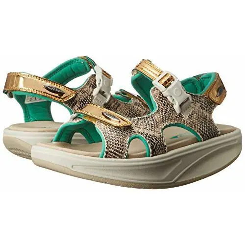 MBT shoes - KISUMU 3S SPORT SANDAL - KISUMU SPORT SANDAL - Gold Blue Jade Snake 0