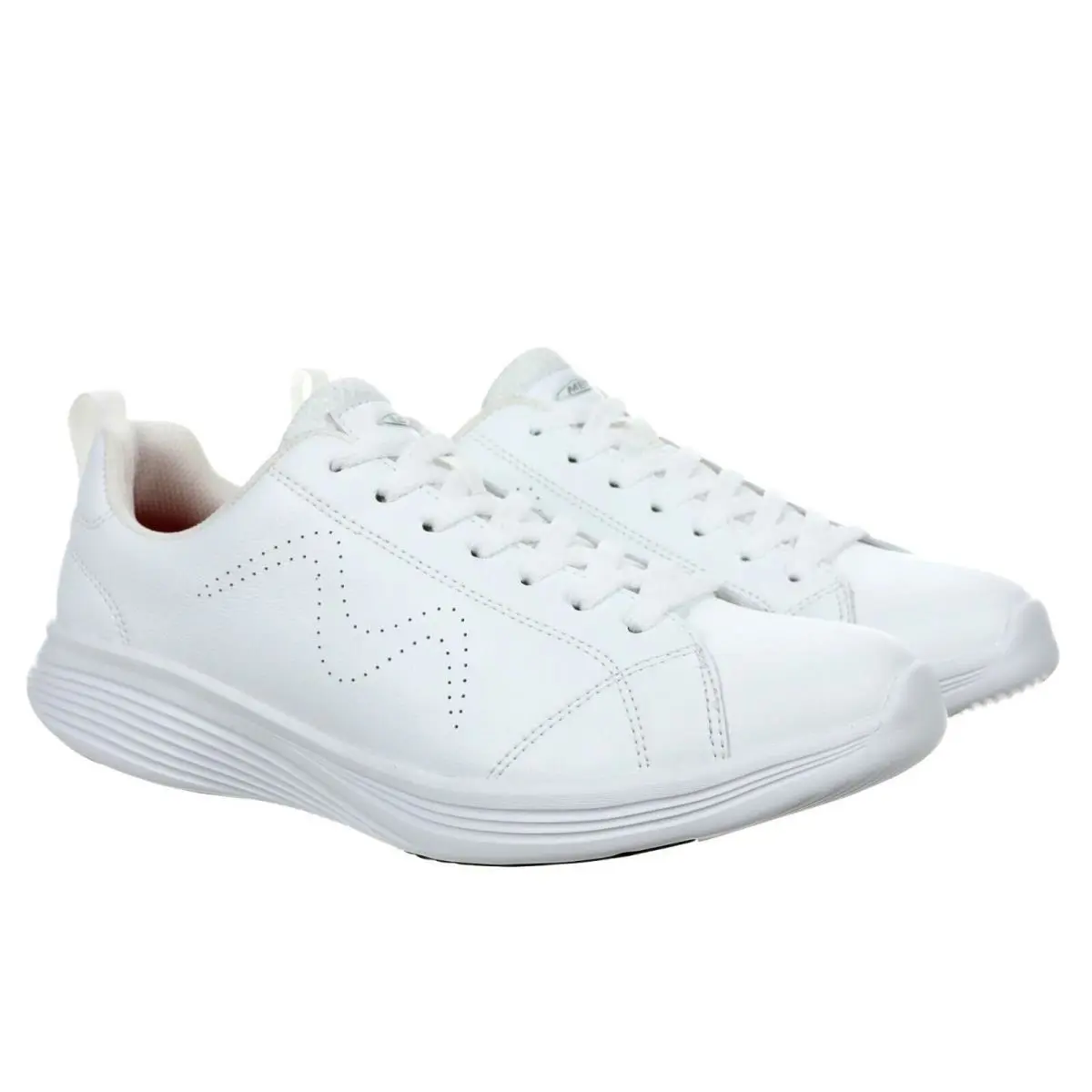 Mbt Ren Women Tennis Shoe Sporty Walker Leather Upper Level 2 Rock 2 Colors White by MBT