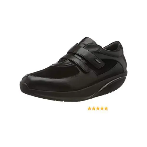 Mbt Women Pata Hook and Loop Casual Dress Comfort Soft Black Leather by MBT