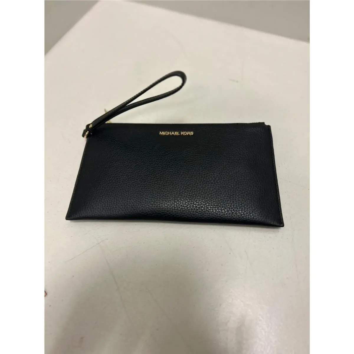 Ladies Large Fashion Leather or Pvc Top Zip Clutch Wristlet Wallet BLACK by Michael Kors