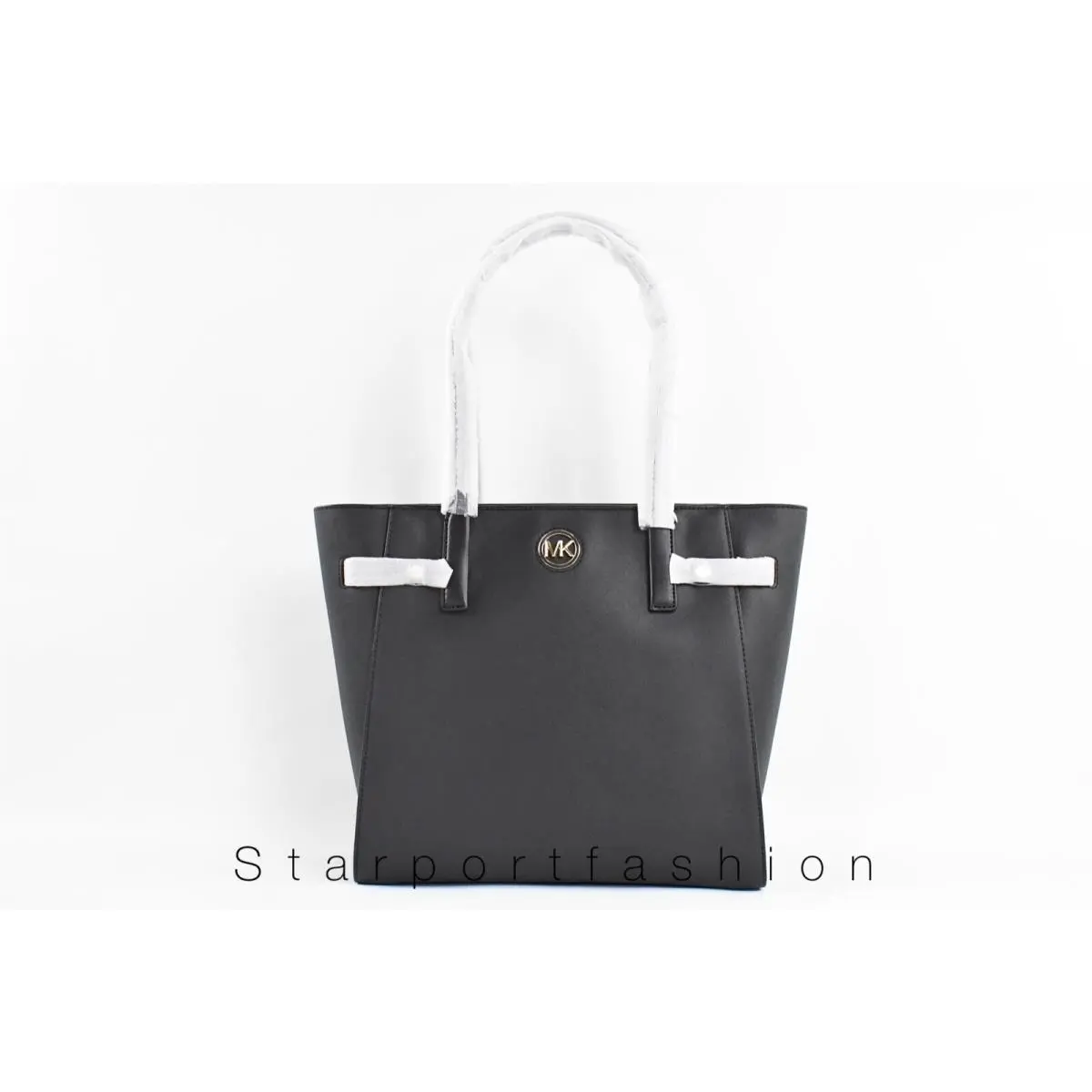 Carmen Large NS Tote Signature MK Logo Shoulder Bag Black by Michael Kors