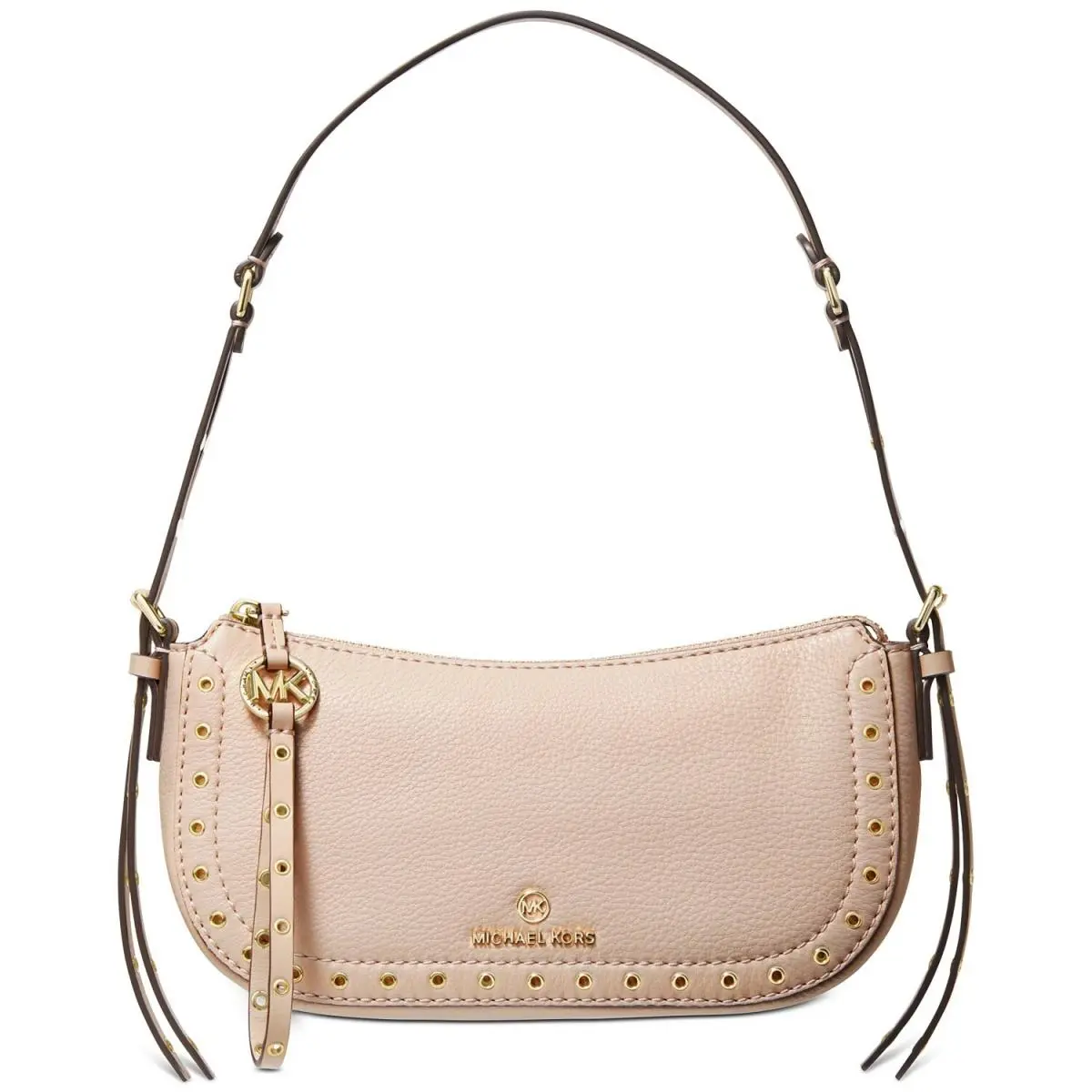 Michael Kors Camden Small/xs Studded Messenger Bag Pink with Gold-tone