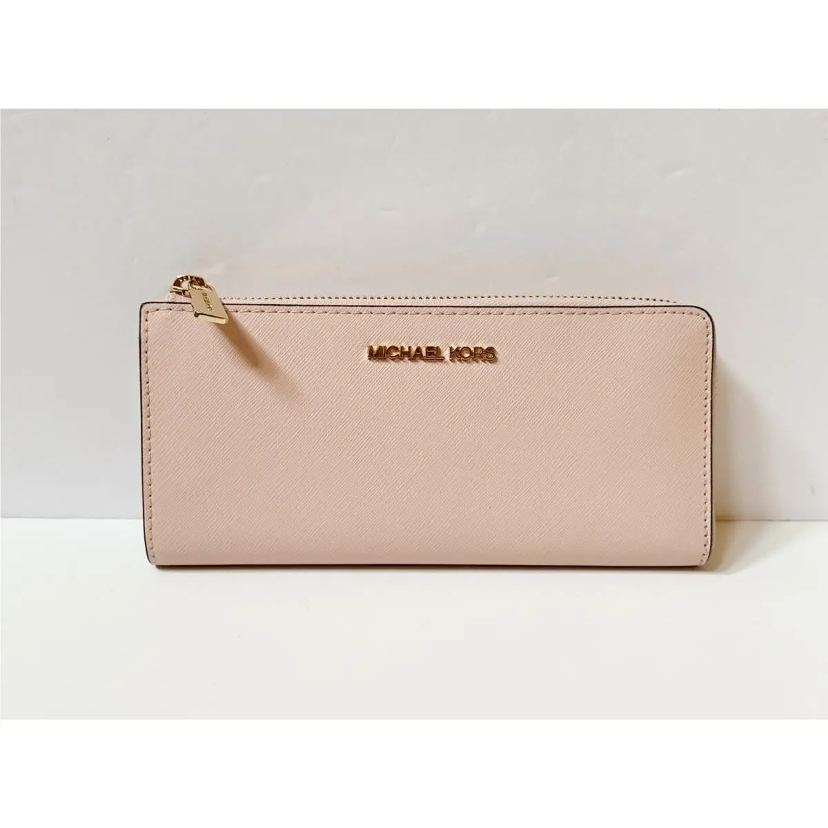 Jet Set Travel Large Three Quarter Zip Wallet POWDER BLUSH by Michael Kors