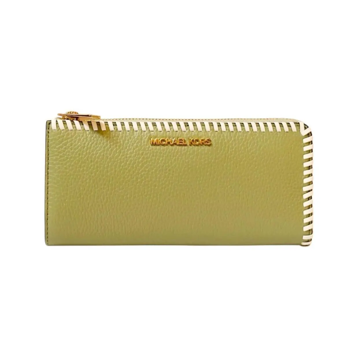 Jet Set Travel Large Three Quarter Zip Wallet LIGHT SAGE MULTI by Michael Kors