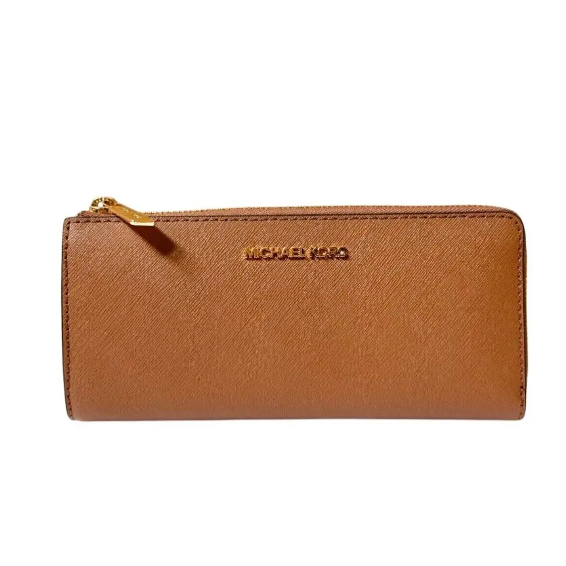 Jet Set Travel Large Three Quarter Zip Wallet LUGGAGE by Michael Kors