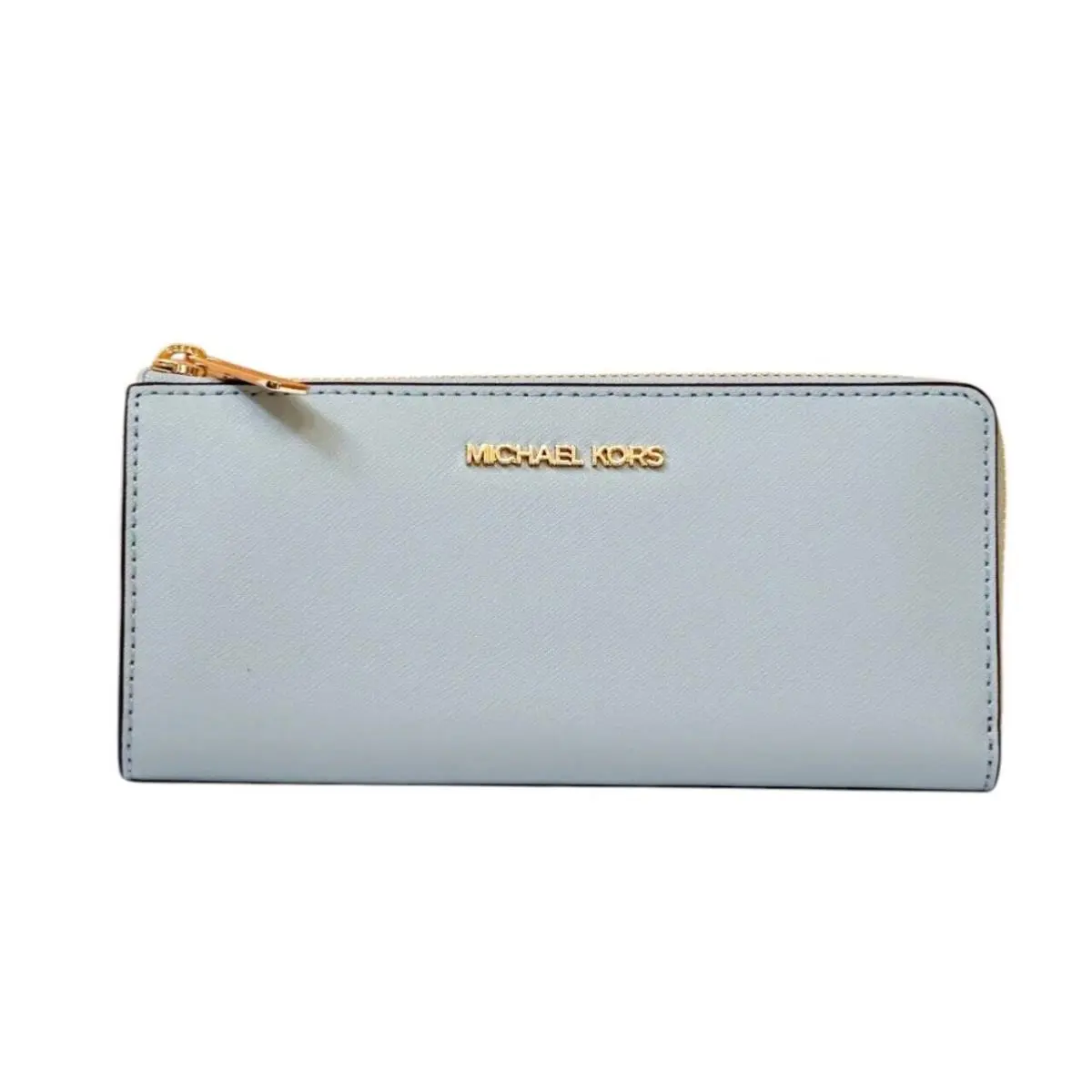 Jet Set Travel Large Three Quarter Zip Wallet PALE BLUE by Michael Kors